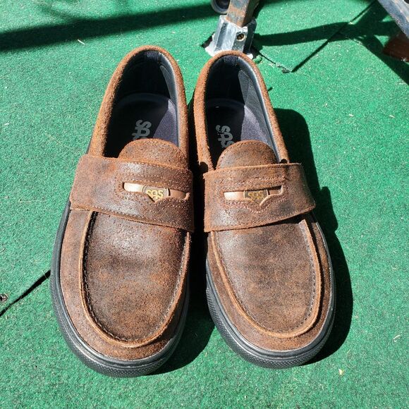 SAS Woodlawn Loafer Size US 10M Mahogany Round Toe Slip-On Casual Shoes